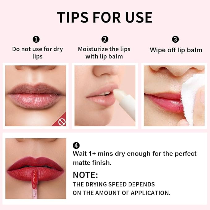 Oulac Matte Liquid Lipstick Mauve Pink Lip Gloss for Women, Long Lasting Lipstick Waterproof, No Transfer, Creamy High Pigmented Formula with Rose Oil, Vegan & Cruelty-Free, M13