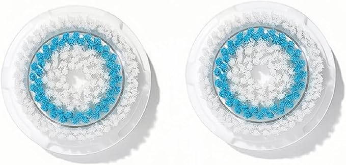 Facial Cleansing Brush Head Replacement Compatible with Clarisonic Mia 1, Mia 2, Mia Fit, Alpha Fit, Smart Profile Uplift and Alpha Fit, 2 Pack Deep Pore Face Brush Head