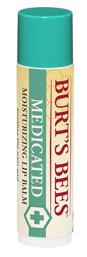 Burt's Bees Medicated Lip Balm, With Eucalyptus Oil and Menthol, Tint-Free, Natural Origin Lip Care, 2 Tubes, 0.15 oz.