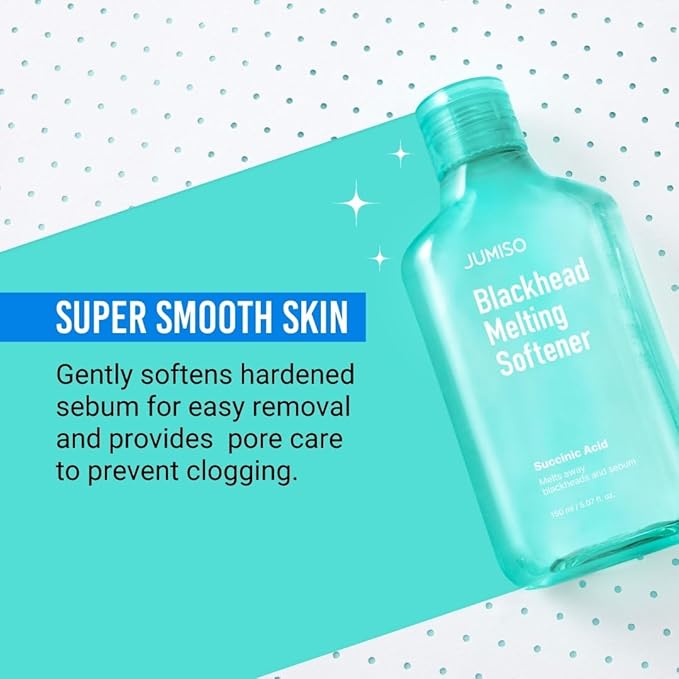 JUMISO Blackhead Melting Softener Cotton Pad Set - Korean Pore Care PHA Exfoliation Witch Hazel Tea Tree Cypress Water Sebum Control Complete Kit, 5.07 fl.oz. 40 Pads 10 Swabs