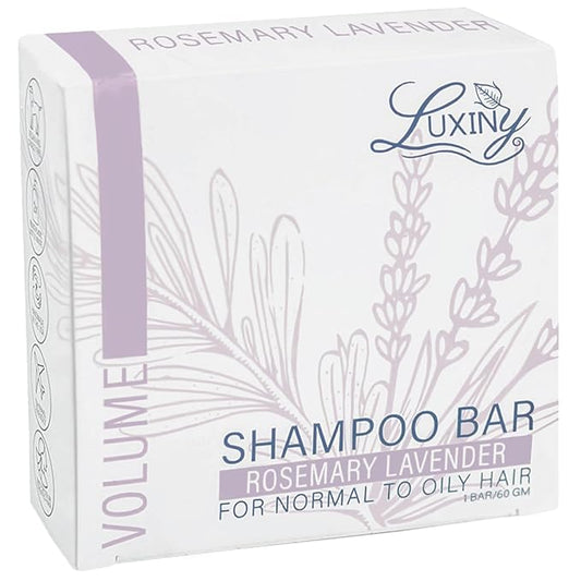 Rosemary Lavender Volumizing Shampoo Bar, Vegan, Sulfate-Free, Made in the USA, with Rice Protein for Fine Hair, Eco-Friendly, Plastic-Free, Up to 60 Washes