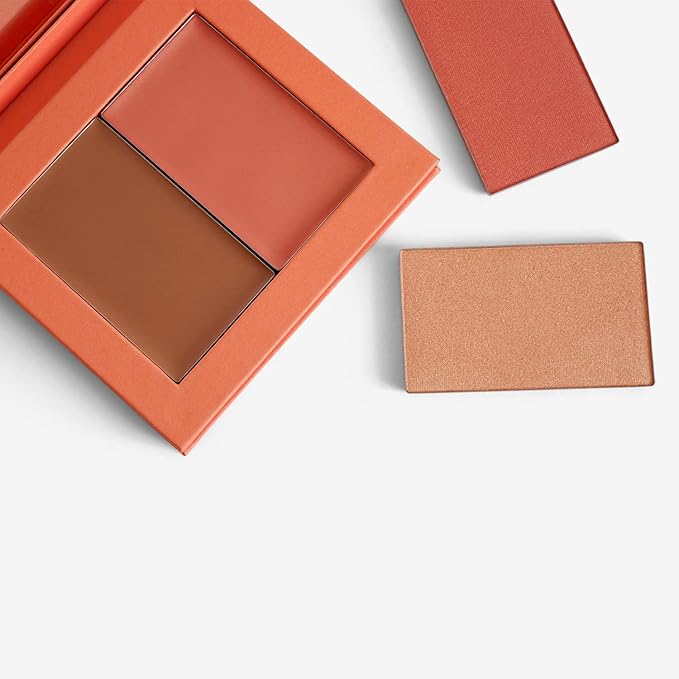 Makeup Cream Blush + Bronzer Refillable Palette - 8g - 0.282 Oz. - Long Lasting, Easy to Use, for a Radiant, Natural, Luminous Skin
