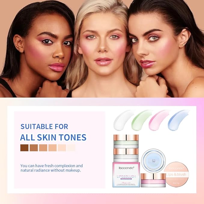 Color Change Blush Clear Liquid Blush Cream Moisturizing Blusher Halo dyeing naturally Blush Rouge Multi-use Makeup Cream For Cheeks Face Lips Waterproof Blush Gel Lip Oil (#4)