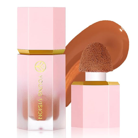 YOUNG VISION Liquid Cheek Blush -Soft Cream Rouge/Blusher Makeup, Buildable Gel-Cream Formula, Long-Wearing, Dewy Finish