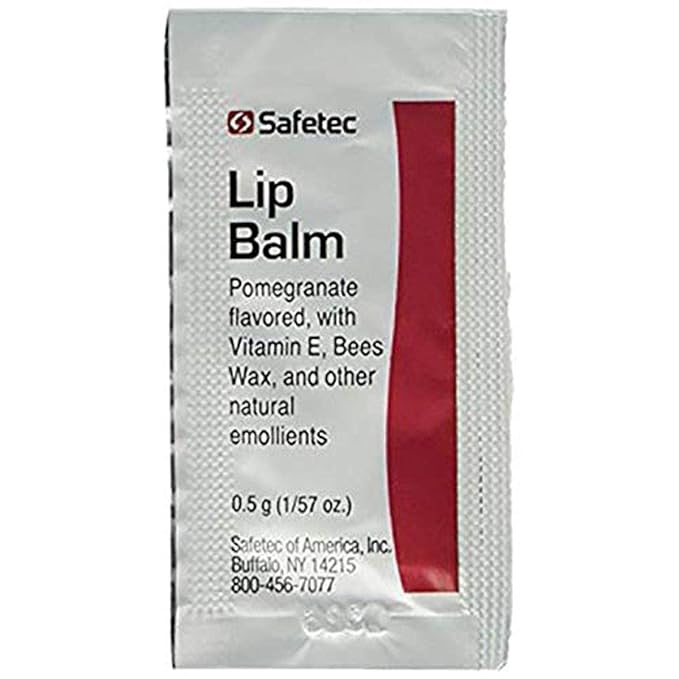 Safetec Lip Balm 53123 Pomegranate Flavored, One color, 144 Count