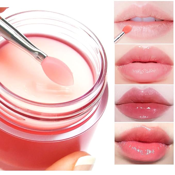 Moisturizing Lip Mask, Hydrating & Prevention Dry and Cracked Lip Scrubs Exfoliator, Lip Exfoliating Sleeping Lip Mask Long Lasting Nourishing Lip Balm