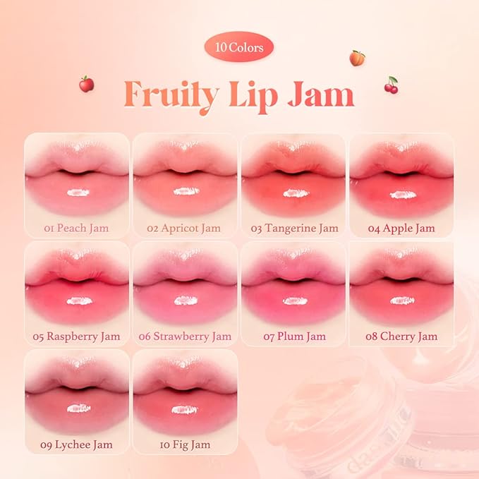 dasique Fruity Lip Jam (#06 Strawberry Jam) | High-shine finish | Moisturizing | Vegan, Cruelty Free | Lip Balm