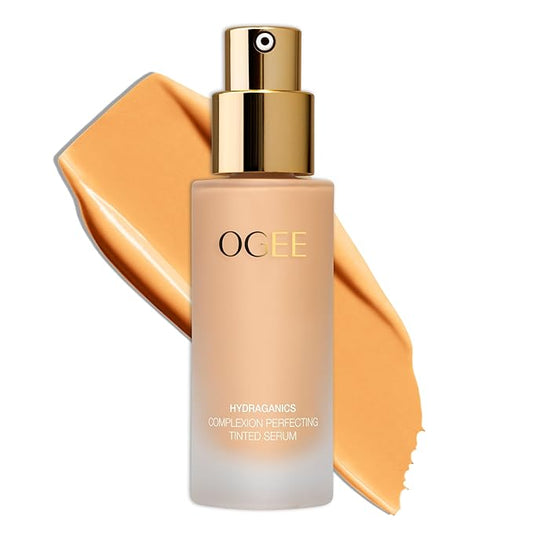 Ogee Complexion Perfecting Liquid Foundation - Lightweight Tinted Moisturizer For Face (Hazel 2.00N - Light, Golden Undertones) - with Vitamin C & Jojoba Oil - Certified Organic & Made in USA