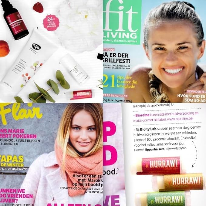 Hurraw! Grapefruit, Ginger, Eucalyptus (Kapha) Lip Balm: Organic, Certified Vegan, Cruelty and Gluten Free. Non-GMO, 100% Natural Ingredients. Bee, Shea, Soy and Palm Free. Made in USA