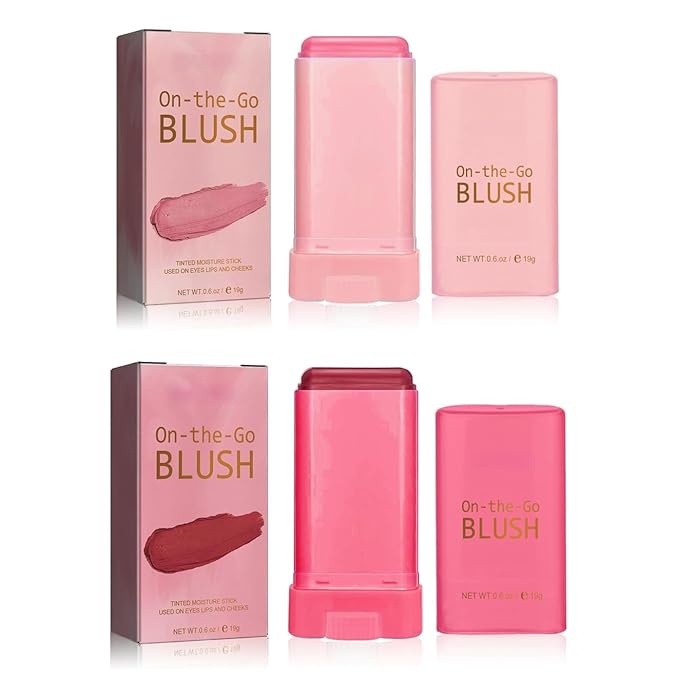 Blush Rare Beauty Liquid Blush Stick Cream Blush Natural Waterproof Long Lasting Powder Blusher,On The Go Blush Brushes For Makeup Cheeks,Suitable For All Skin Types (red)