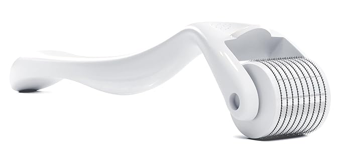 ROSELYNBOUTIQUE Derma Roller for Hair Beard Facial Skin Face 540 Microneedles At-Home Beauty Instrument White Holiday Gift for Men Women