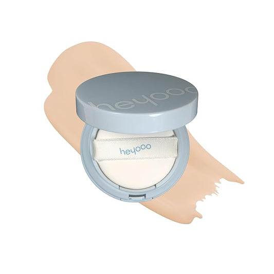 Natural Glow Foundation - Light to Medium Coverage Cushion Foundation Makeup with Hyaluronic Acid & Tea Tree Extract - Vegan & Cruelty-Free Cream Foundation - K Beauty - 15g/0.52oz - Ivory