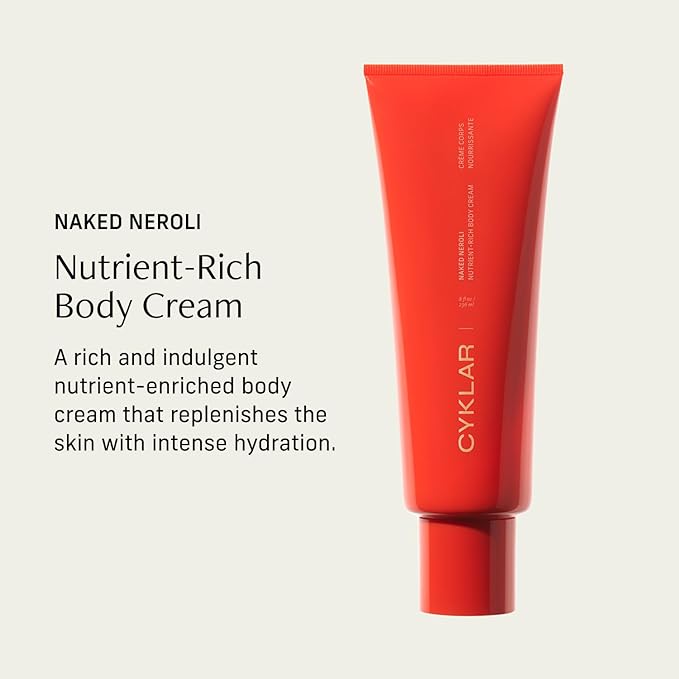 Nutrient Rich Body Cream. Naked Neroli Nourishing Moisturizer with Niacinamide and Banana Flower Extract. Deep Hydration, Thick Body Lotion, Dry Skin Cream for Women and Men, 8 Fl Oz