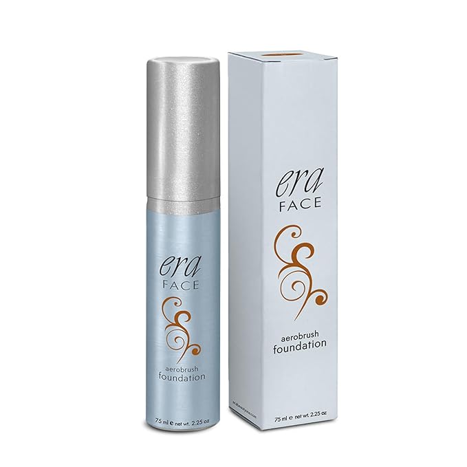 ERA Face spray makeup (R9 Chestnut - 2.25 oz) - airbrush foundation, everyday, buildable, professional spray on cosmetics by Era Beauty
