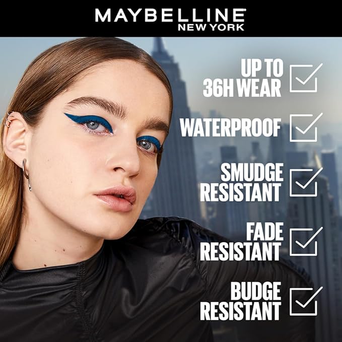 Maybelline TattooStudio Long-Lasting Sharpenable Eyeliner Pencil, Glide on Smooth Gel Pigments with 36 Hour Wear, Waterproof, Deep Teal, 1 Count