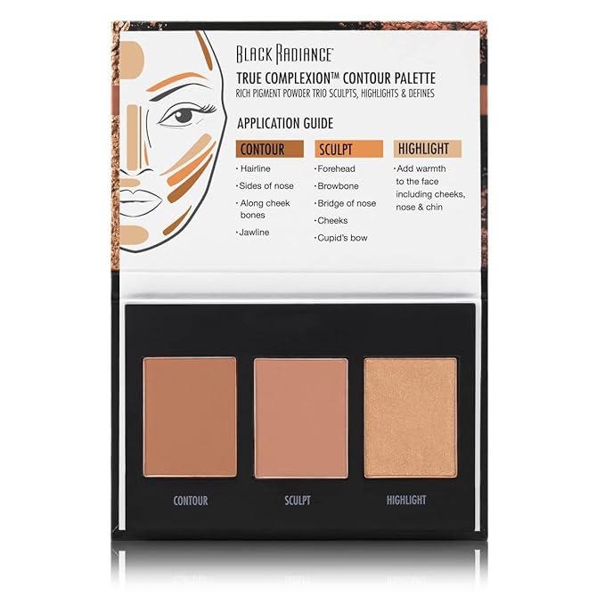 Black Radiance True Complexion Contour Palette, Light to Medium, 0.38 Ounce