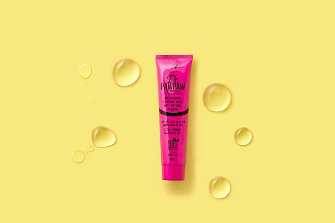 Hot Pink, Multi-Purpose Natural No Fragrance Balm for Hydrating Lips, Skin, Hair, Cuticles, Nails & Beauty Finishing (25 ml)