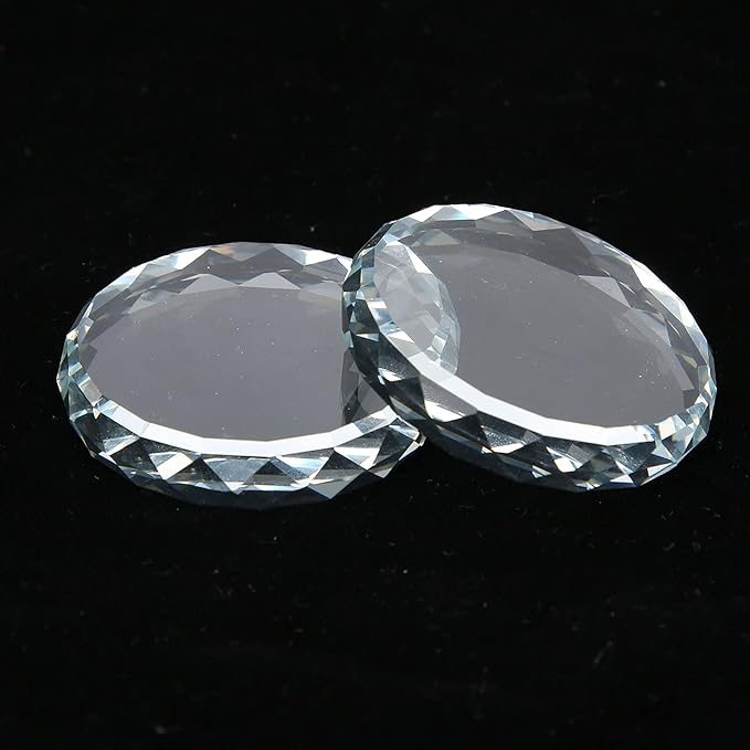 Nail Art Palette, 2pcs Nail Art Palettes Color Mixing Tool for DIY Makeup Mixing Palette Drawing Color Dish Toning Glass Nail Tips Painting Tray False Eyelash Glue Hold Makeup Pallet