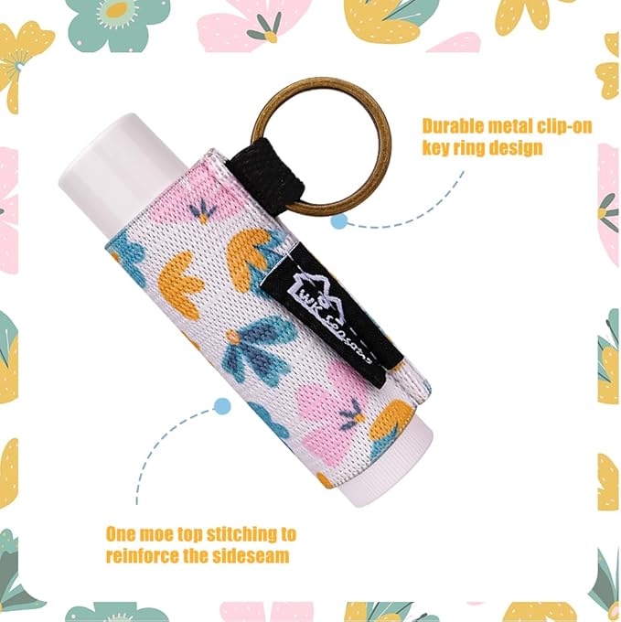 WK IEASON Lip Balm Holder Keychain Bulk Chapstick Holder Key chain
