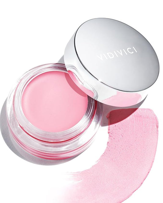 VIDIVICI Millennial Glow Cream Blush 04 Peony Milk - Creamy Face Cheek Blusher for Smooth & Silky Skin - Soft Satin Finish with Natural Color - For Fair to Light Skin Tone, 0.21 oz.