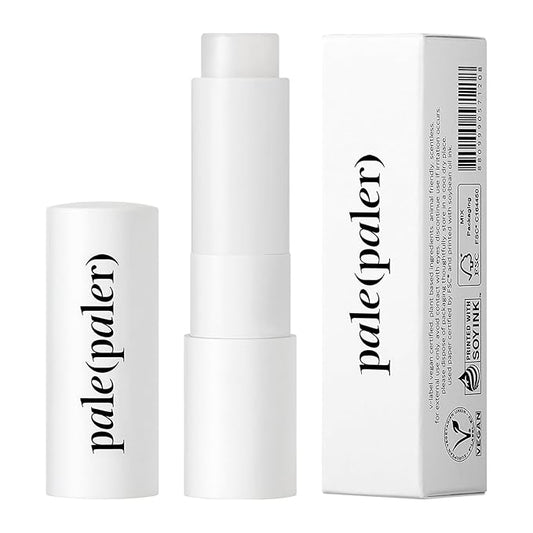 Nourishing Vegan Lip Balm, Unscented Lip Balm with Shea Butter and Plant-Based Oil, Non-Sticky Lip Balm with a Melting Texture, 0.13 oz. (#Pale (Clear))