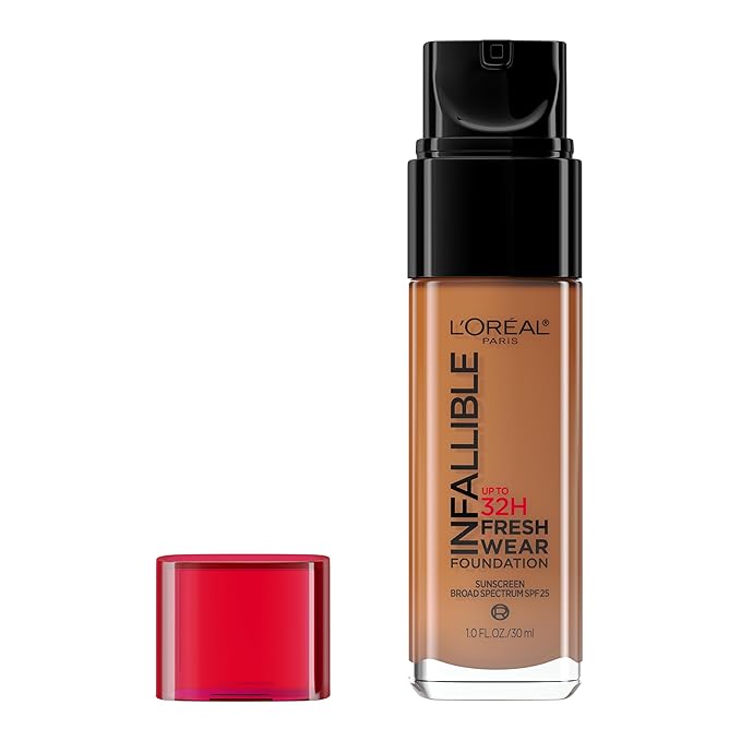 L'Oreal Paris Makeup Infallible Up to 32 Hour Fresh Wear Lightweight Foundation, 511 Maple, 1 Fl Oz, Packaging May Vary