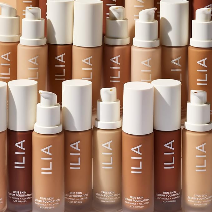 ILIA - True Skin Serum Foundation | Non-comedogenic, Cruelty-Free, Vegan, Weightless Feel, Buildable Coverage, Safe For Sensitive Skin (Catalina SF7)