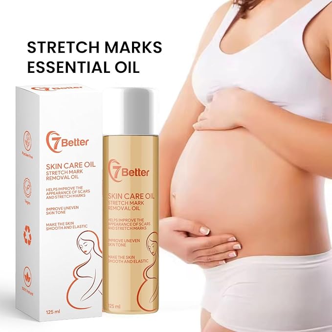 Stretch Mark Pregnancy Oil, Natural Oil Skincare Body Oil Serum for Scars and Stretch Marks, Face with Vitamin E & A for Sensitive Dry Skin and Body Moisturizer