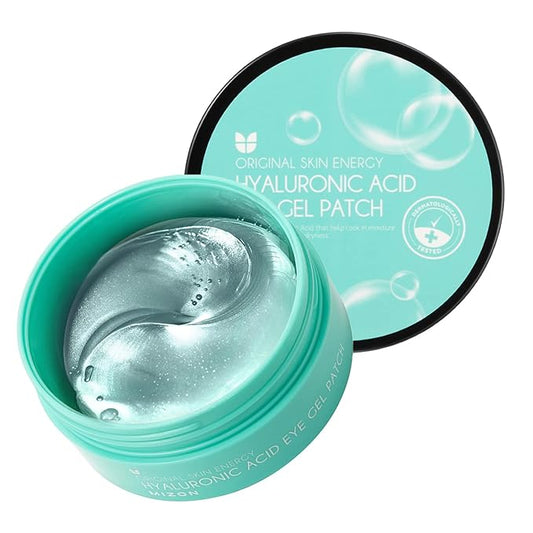 MIZON Triple Hyaluronic Acid Eye Gel Patches – Hydrogel Eye Masks with Seaweed Extract for Deep Hydration, Plumping & Soothing – 60 Pcs Under-Eye Treatment for Dryness & Fine Lines