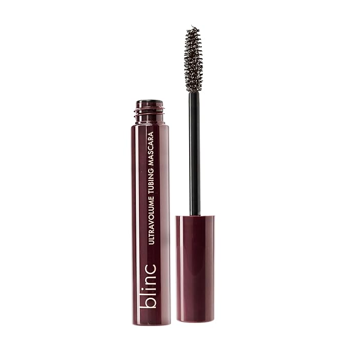 Blinc UltraVolume Tubing Mascara, Volumizing, Lengthening and Curling Mascara, Ultra-Longwearing Washable, Clean, Vegan and Cruelty-Free, 9mL / 0.30 Fl Oz (Dark Brown)