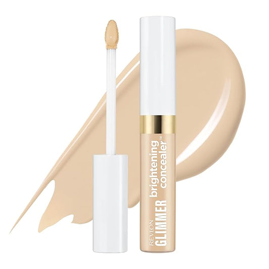 Revlon Glimmer Brightening Concealer, Liquid Under Eye Makeup, Made with Caffeine, Vitamin C, & Stevioside, 125, 0.3 fl oz