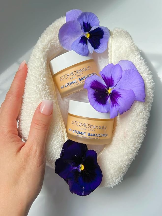 MY ATOMIC BAKUCHIOL Cream for Eyes, Face and Neck – Bakuchiol + Purified Quinoa Seed Polysaccharides | Anti-Aging, Lifting & Brightening | Retinol Alternative | Vegan & Dermatologically Tested – 45ml