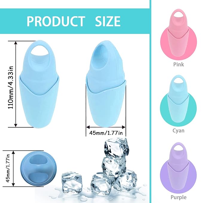 Ice Roller for Face and Eye, Ice face roller,Gua Sha Facial Tools, Facial ice roller, Skin Care Tools,Ice mold for face… (blue-eyes)