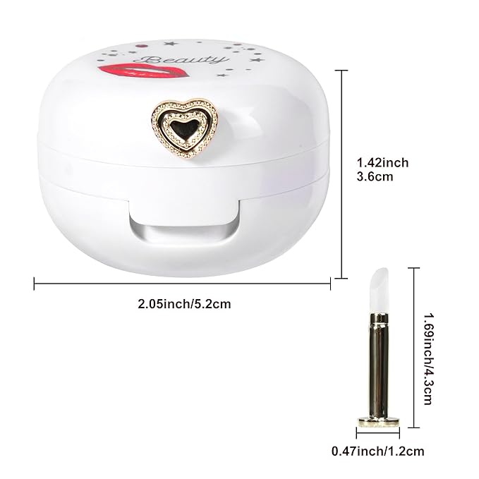 2 Pack Lip Balm Containers,Plastic Portable Empty Lip Balm Container with Mirror and Silicone Lip,Empty Lipstick Dispenser Box for Travel,Home