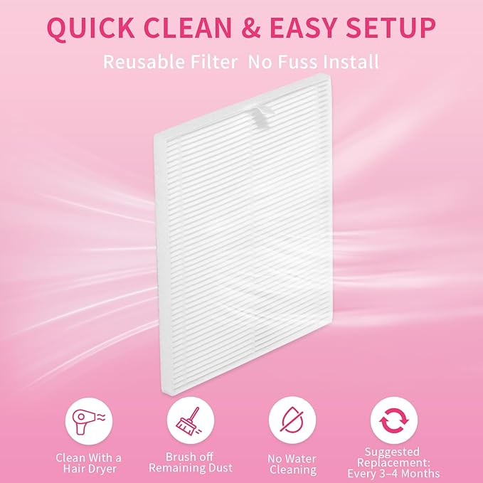 Missshine Nail Dust Collector with Adjustable Suction Power，Mini Vacuum Nail fan Dust Collector With Reusable Filter for Girls