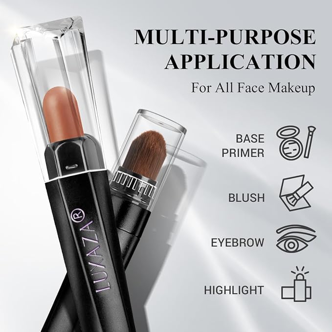 Neutral Eyeshadow Stick Makeup Set, Metallic Shimmer Matte Cream Eye Shadow Eyeliner Brightener Pencil Crayon - Cinnamon Coco