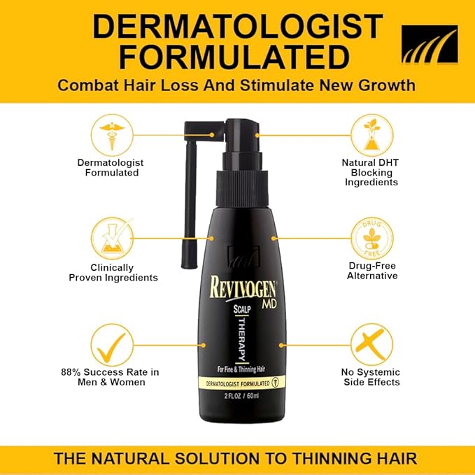 Revivogen MD Scalp Therapy Thinning Hair Solution, Shampoo & Conditioner Set