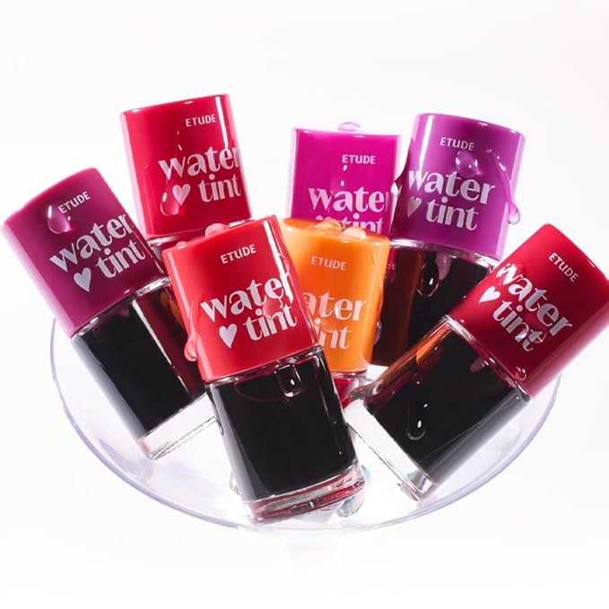 ETUDE Dear Darling Water Tint #4 Red Grapefruit Ade (9g) | Vivid Color Lip Stain with Moisturizing Weightless & Non-sticky Finish Lip Stain | Korean Makeup, Kbeauty