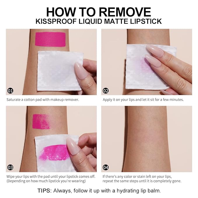 Oulac Matte Liquid Red Lipstick for Women, Long Lasting Lipstick Waterproof Lip Stain, No Transfer, Creamy High Pigmented Formula with Rose Oil, Vegan & Cruelty-Free, Light Red M08