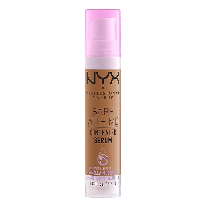 NYX PROFESSIONAL MAKEUP Bare With Me Concealer Serum, Up To 24Hr Hydration - Deep Golden