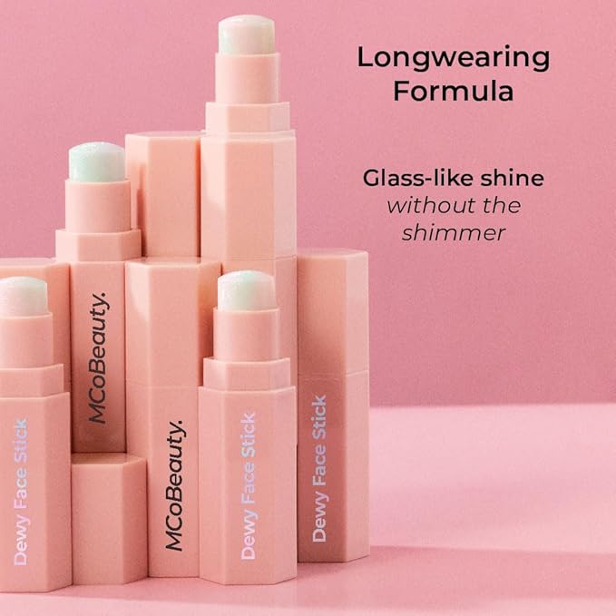 MCoBeauty Dewy Face Stick, Pearlescent, Natural Looking Glassy-Glow, Lightweight, Vegan, Cruelty Free Cosmetics