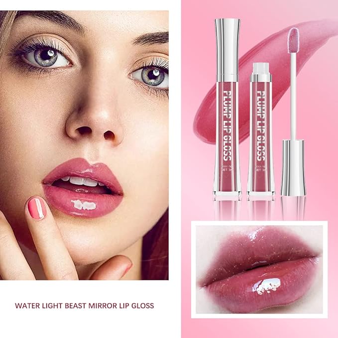 ibcccndc Lip Plumper Plumping Lip Gloss Hydrating Nourishing Lip Oil Red Liquid Lipstick Lip Care Products Mineral Oil Clear Lipgloss (4)