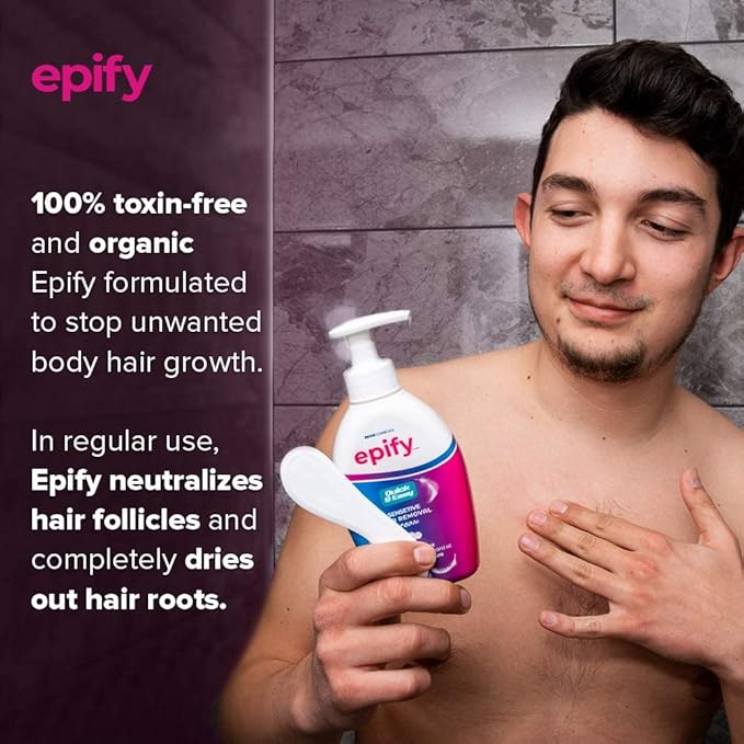 Epify Intimate Hair Removal Cream for Men and Women - Pubic, Bikini Line, Sensitive Areas - 8.45 Fl Oz