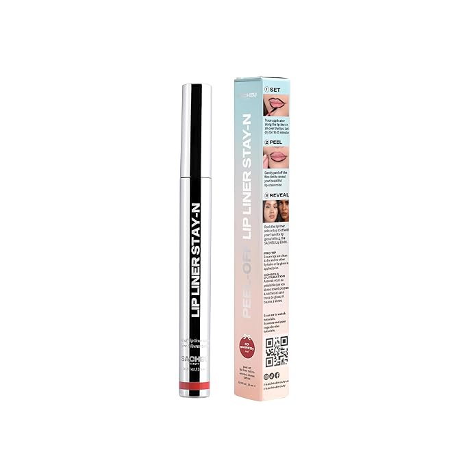 Sacheu Lip Liner STAY-N Peel Off Lip Stain — Long Lasting Matte Lip Tattoo Transfer Proof Lipstain Infused with Hyaluronic Acid & Vitamin E for All Skin Types — Vegan & Cruelty-Free, getREDy