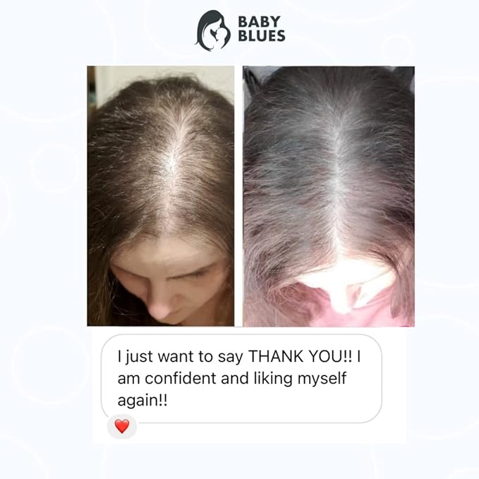 Baby Blues Postpartum Hair Loss Vitamins - Full Hair Cycle Pack - with Biotin, Collagen, & Folate