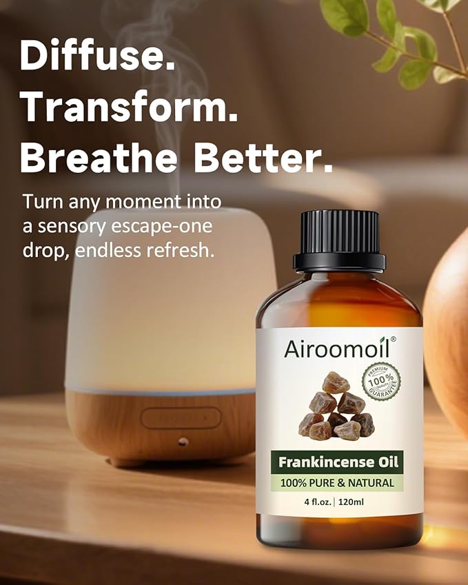 Pure Frankincense Essential Oil Pure for Aromatherapy Perfumes Soaps Use Diffuser Oils Home Use 4 Fl Oz