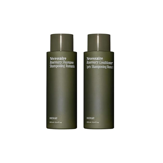 Nécessaire Rosemary Hair Duo - Rosemary Shampoo and Conditioner for Women + Men. Rosemary Oil + Proteins For Stronger Hair. Good for All Hair Types/Textures. 250 ml / 8.4 fl oz