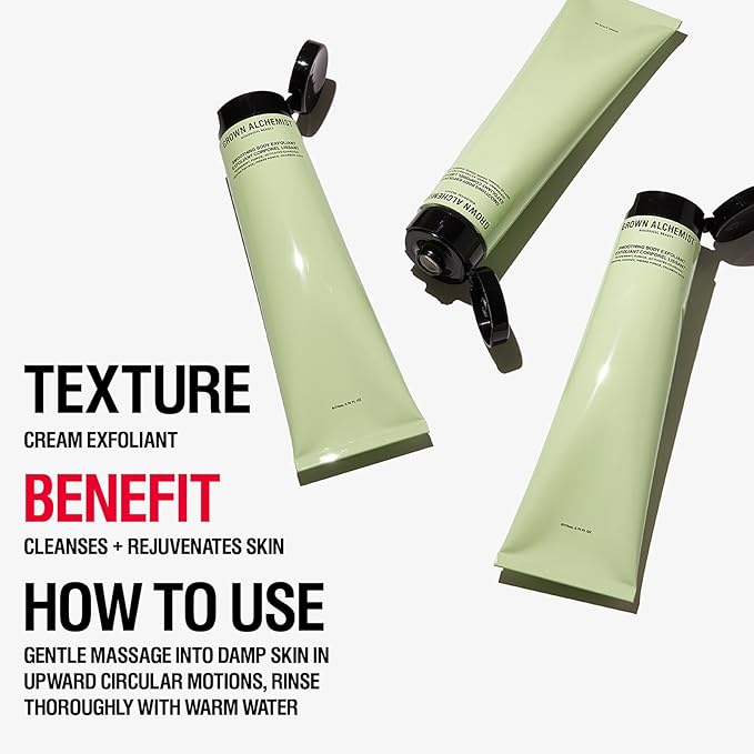 Grown Alchemist Body Cleanser (300ml) + Smoothing Body Exfoliant (170ml) + Intensive Body Cream (120ml) Skincare Set