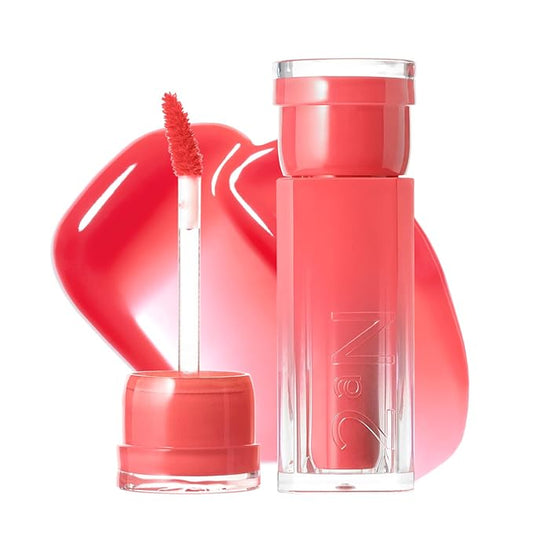 2aN Glaze Bouncing Tint – Lightweight, Moisturizing Lip Tint with High-Shine Finish, Smooth, Light Plumping, Comfortable Wear, Korean Makeup (Chewy, 0.16 oz)