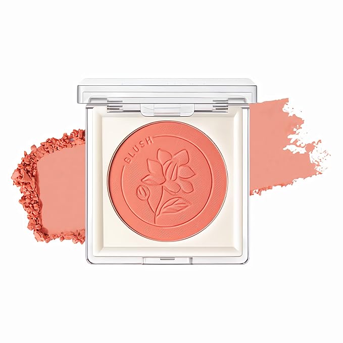FOCALLURE Powder Palette Blush, Matte Mineral Blush Powder, Bright Shimmer Face Blush Makeup, Contour and Highlight Blush Palette, Highly Pigmented, Long Lasting, Waterproof, Blendable, #302